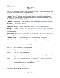 Form AO436 Audio Recording Order - Nevada, Page 2