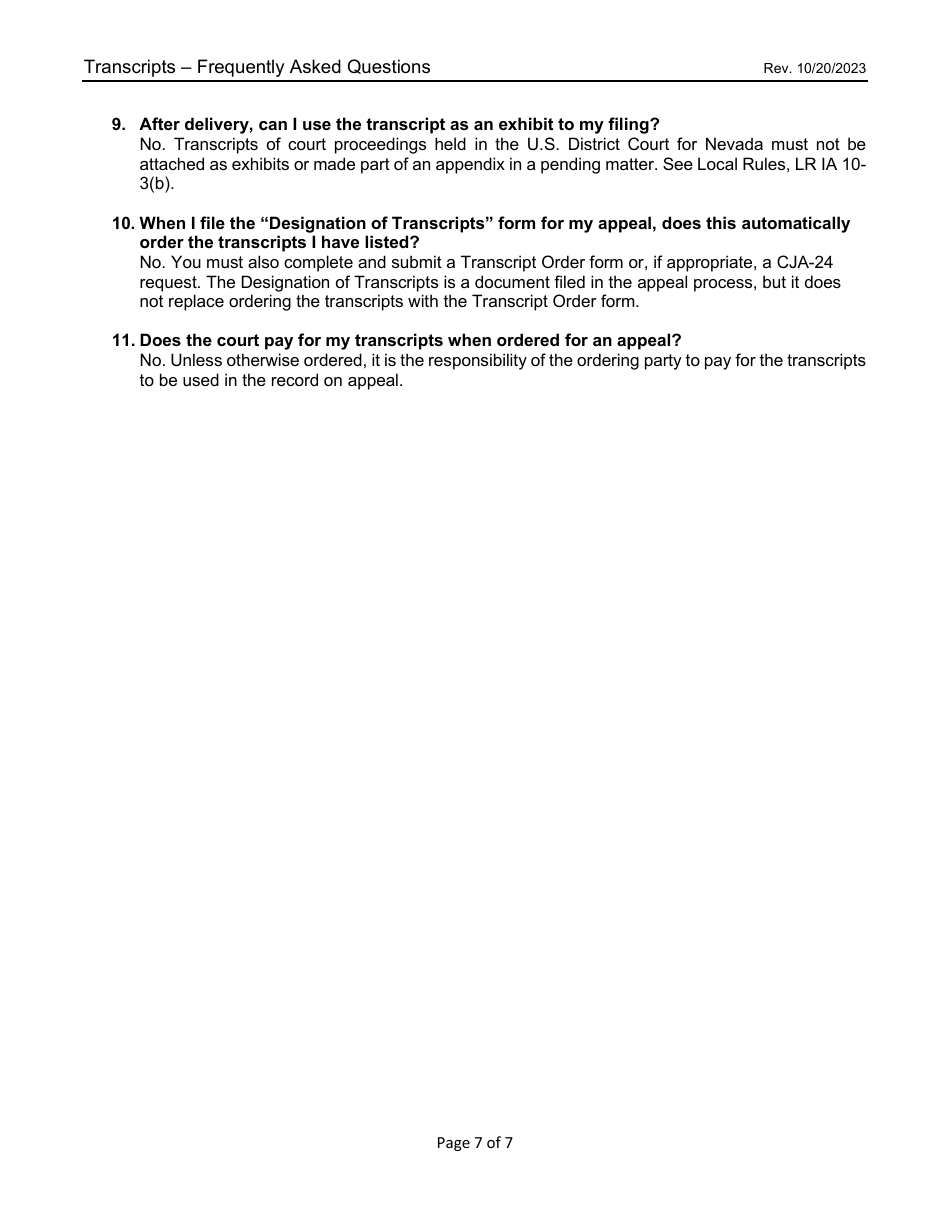Form AO435 Download Fillable PDF or Fill Online Transcript Order ...