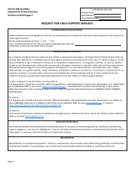 Form DSS-SE-408 Request for Child Support Services - South Dakota, Page 3