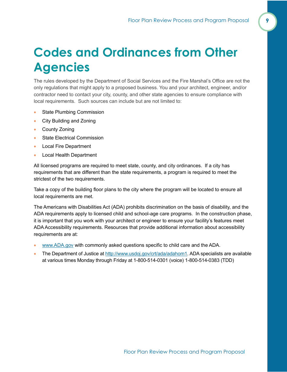 Form OLA-116 Floor Plan Review Process and Program Proposal - South Dakota, Page 11