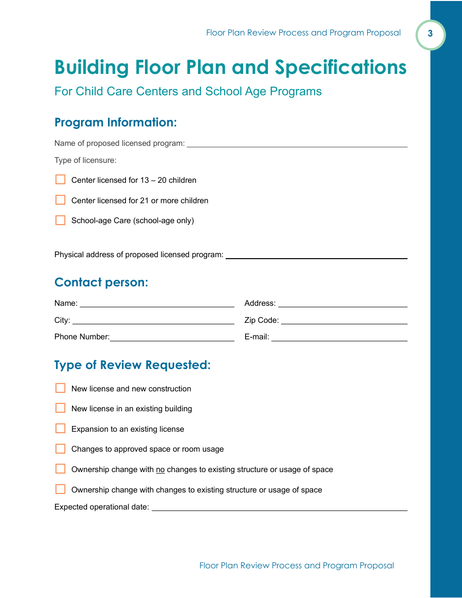 Form OLA-116 Floor Plan Review Process and Program Proposal - South Dakota, Page 5