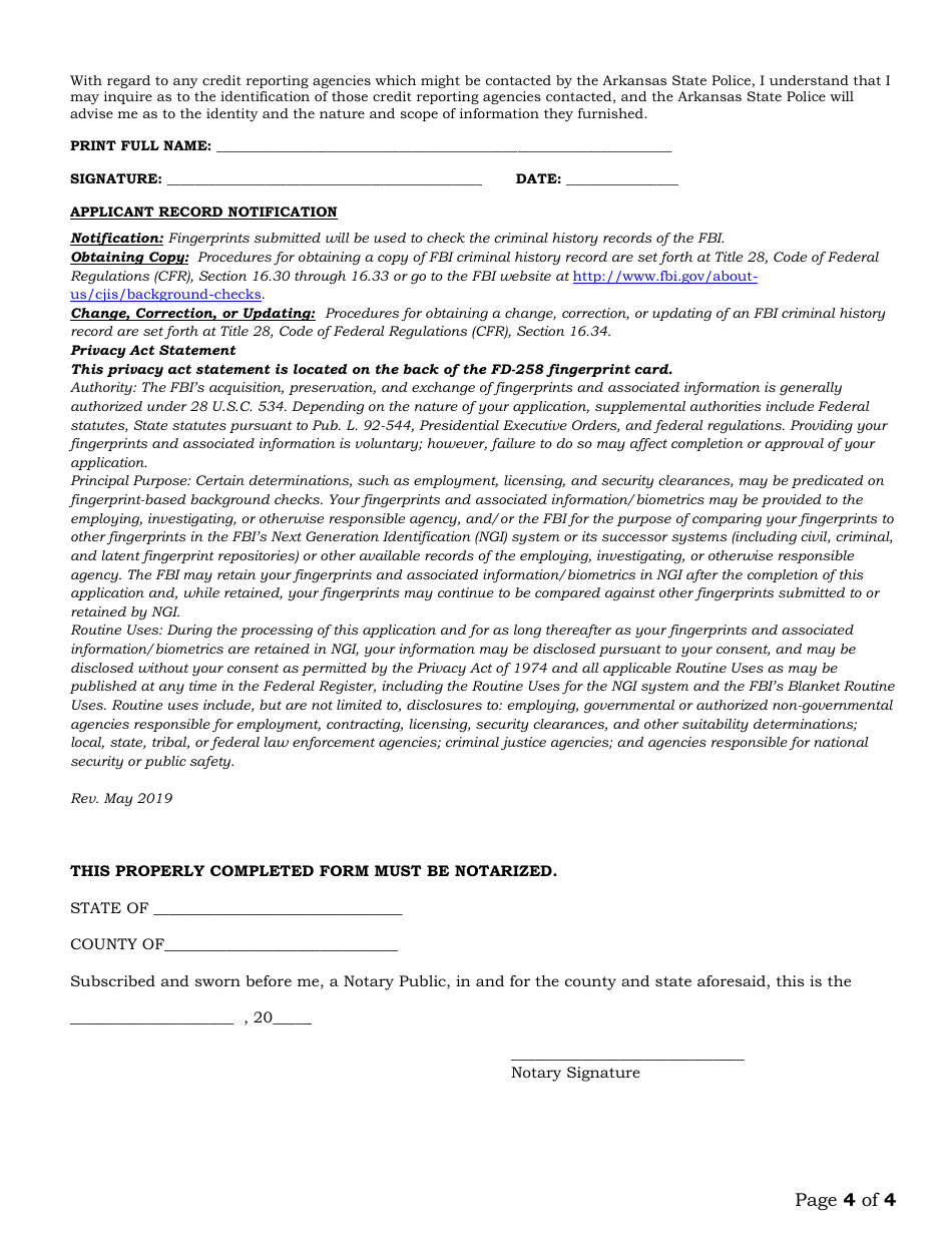 Alarm Systems Agent Application - Arkansas, Page 4