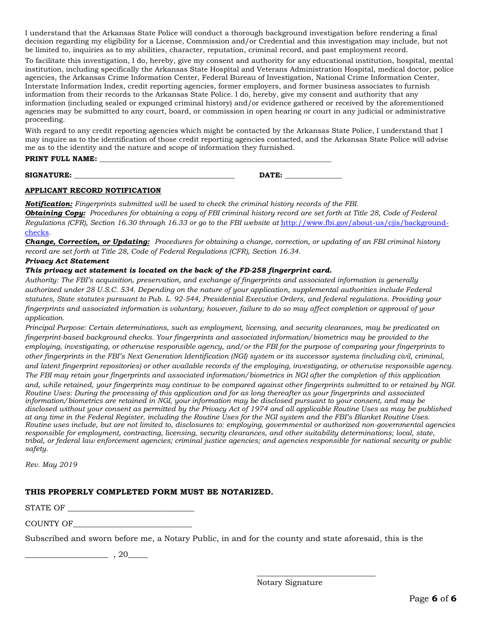 Alarm Systems Company Application - Arkansas, Page 6