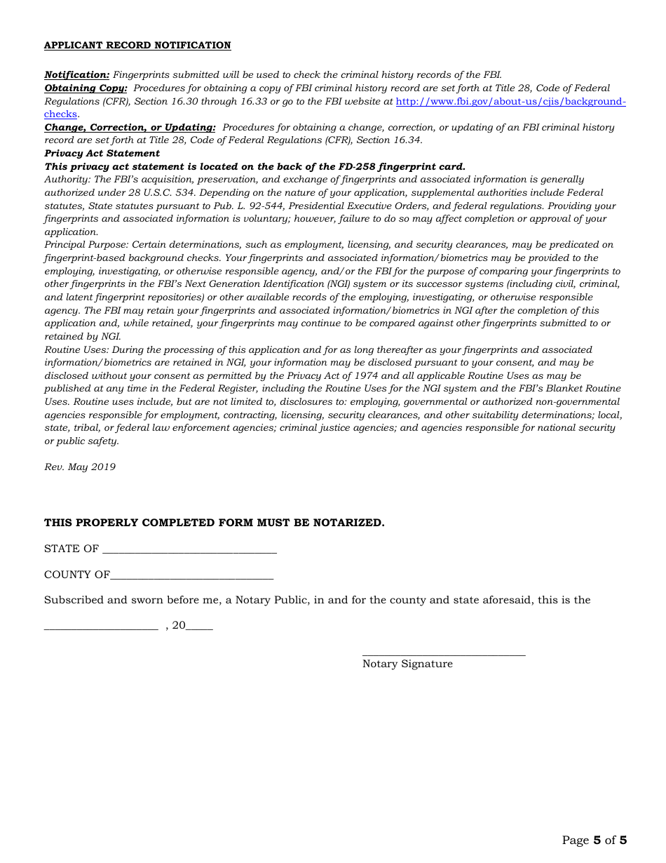 Polygraph Examiner Renewal Application - Arkansas, Page 5