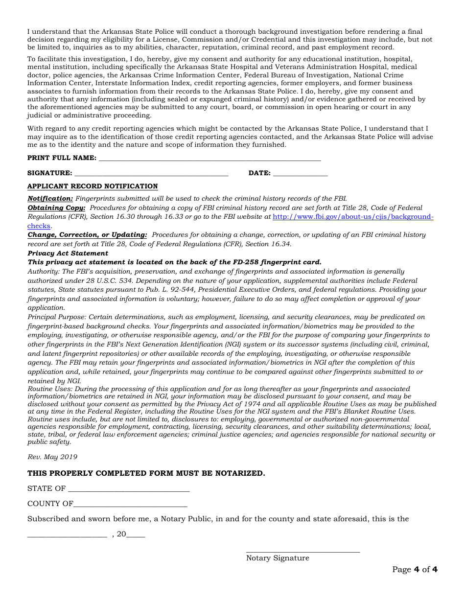 Manager / Owner Application - Arkansas, Page 4