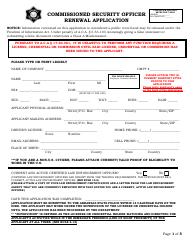 Document preview: Commissioned Security Officer Renewal Application - Arkansas