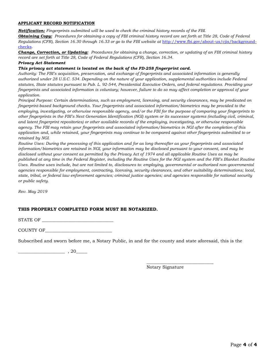 Alarm Systems Agent Renewal Application - Arkansas, Page 4