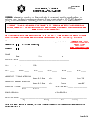 Security or Investigation Company Renewal Application - Arkansas, Page 3