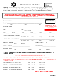 Alarm Systems Branch Location Application - Arkansas, Page 2