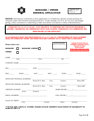 Alarm Systems Company Renewal Application - Arkansas, Page 3
