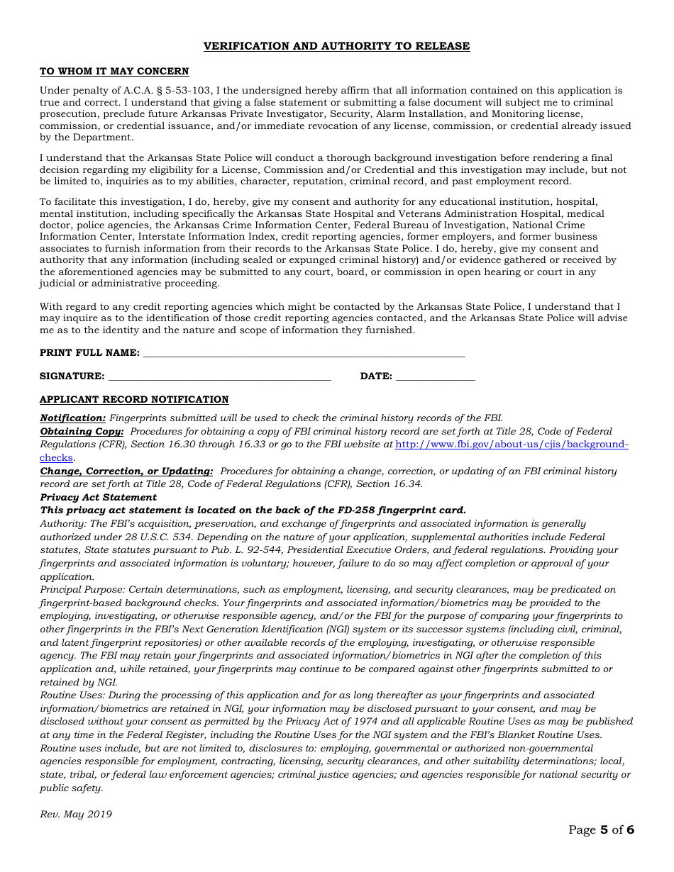 Private Business Recognition Application - Arkansas, Page 5