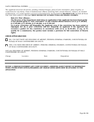 Credentialed Private Investigator Renewal Application - Arkansas, Page 2