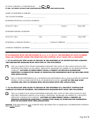 Security or Investigation Company Application - Arkansas, Page 2