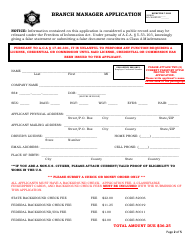 Security or Investigation Branch Location Application - Arkansas, Page 2