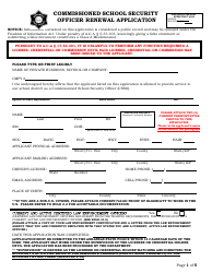 Document preview: Commissioned School Security Officer Renewal Application - Arkansas