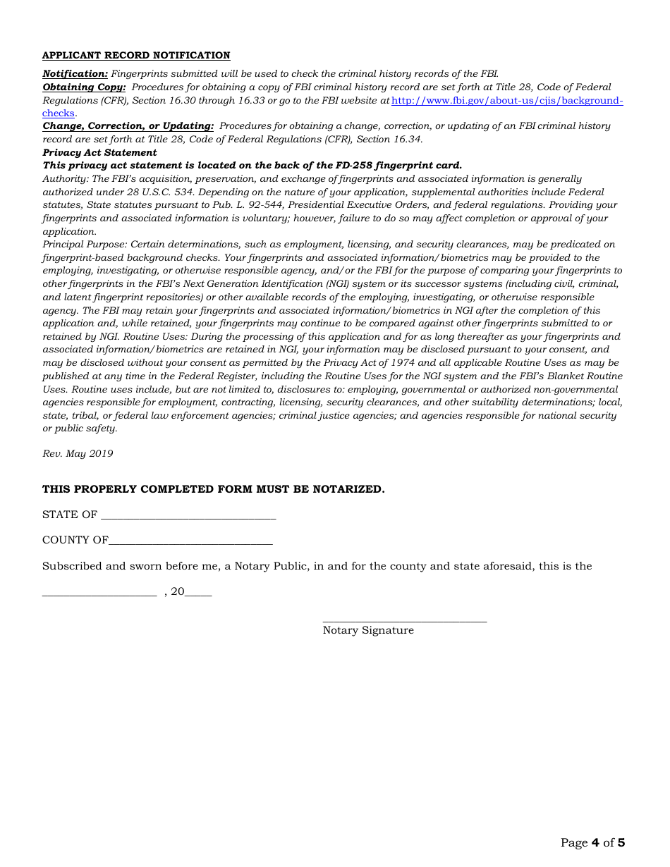 Commissioned School Security Officer Renewal Application - Arkansas, Page 4