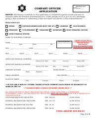 Document preview: Company Officer Application - Arkansas