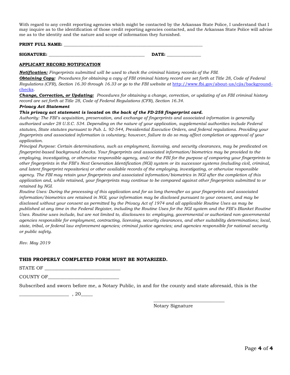 Company Officer Application - Arkansas, Page 4