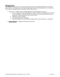 Long Term Health Care Administrator Reinstatement Application - South Carolina, Page 2