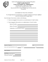 Reactivation of Retired Administrators Application - South Carolina, Page 5