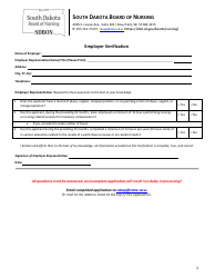 Cna Lapsed Reinstatement Application - South Dakota, Page 2