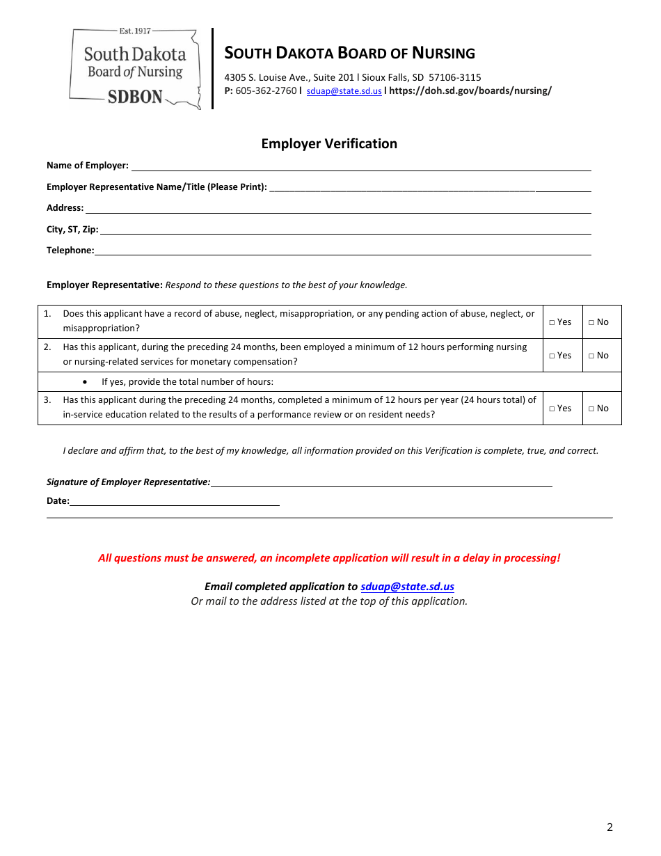 South Dakota Cna Lapsed Reinstatement Application Fill Out Sign Online And Download Pdf 0724