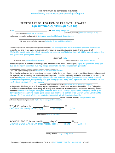 Form DC6:10.1  Printable Pdf