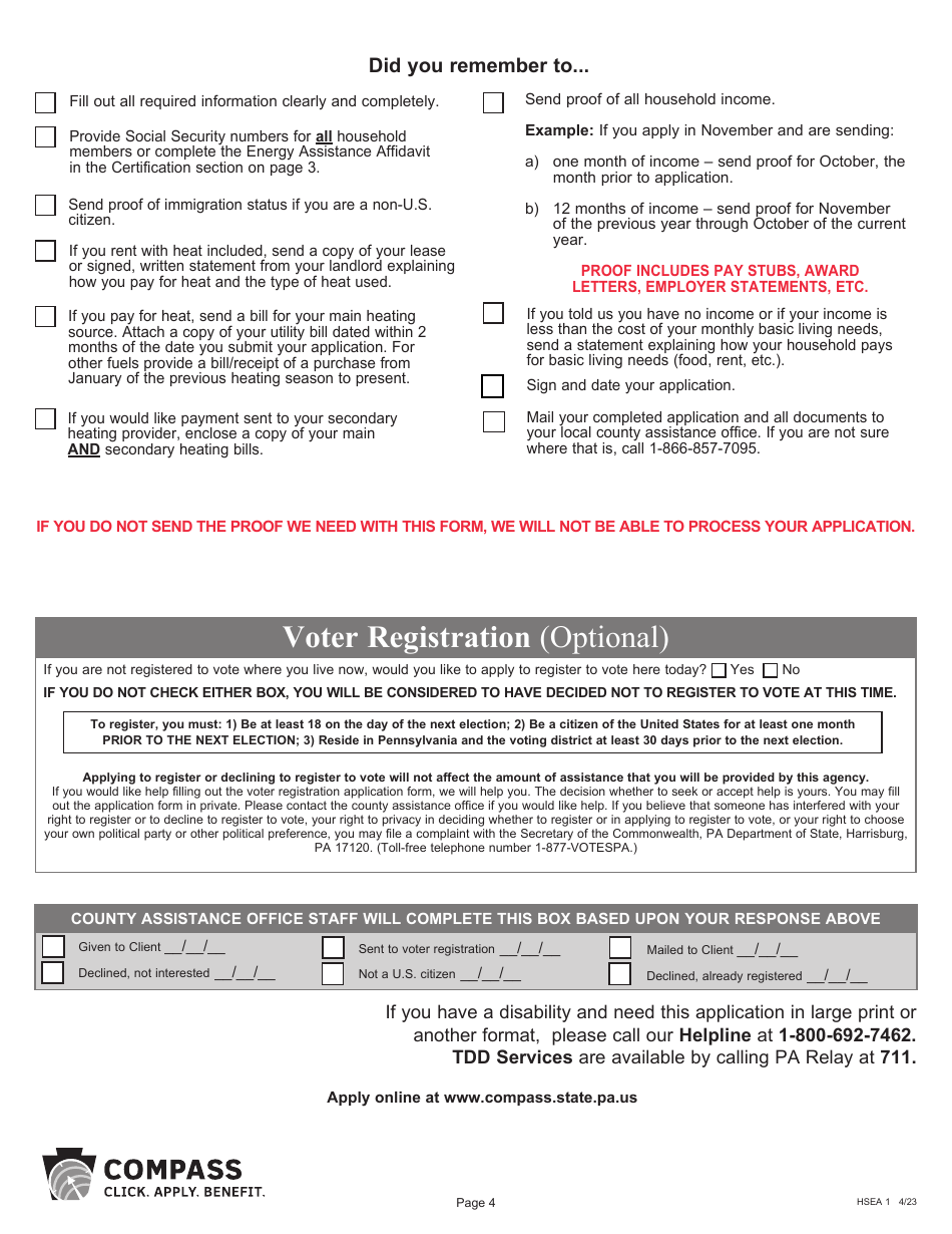 Form HSEA1 Download Fillable PDF or Fill Online Application for the Low