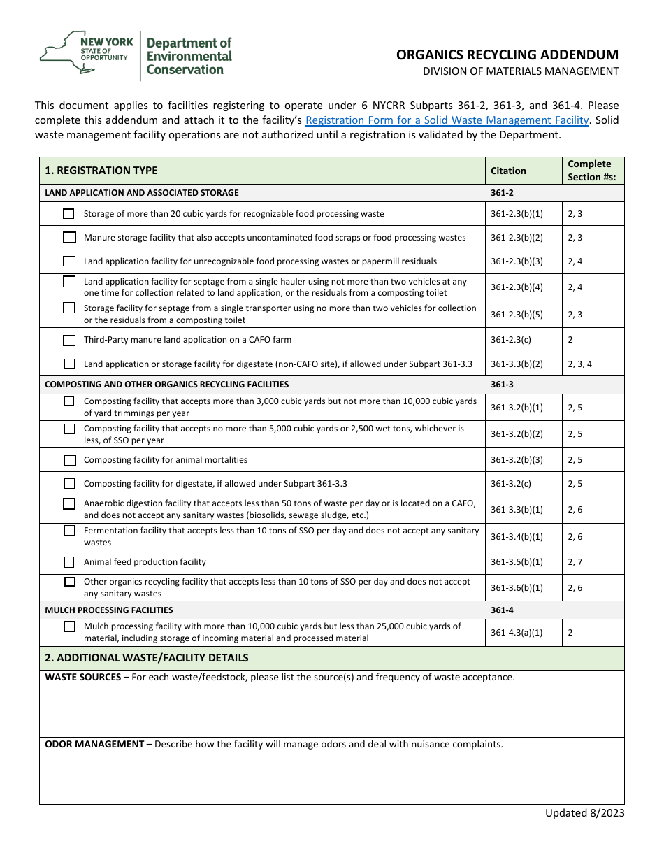 New York City Organics Recycling Addendum - Fill Out, Sign Online and ...
