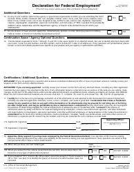 Form OF-306 Declaration for Federal Employment, Page 3
