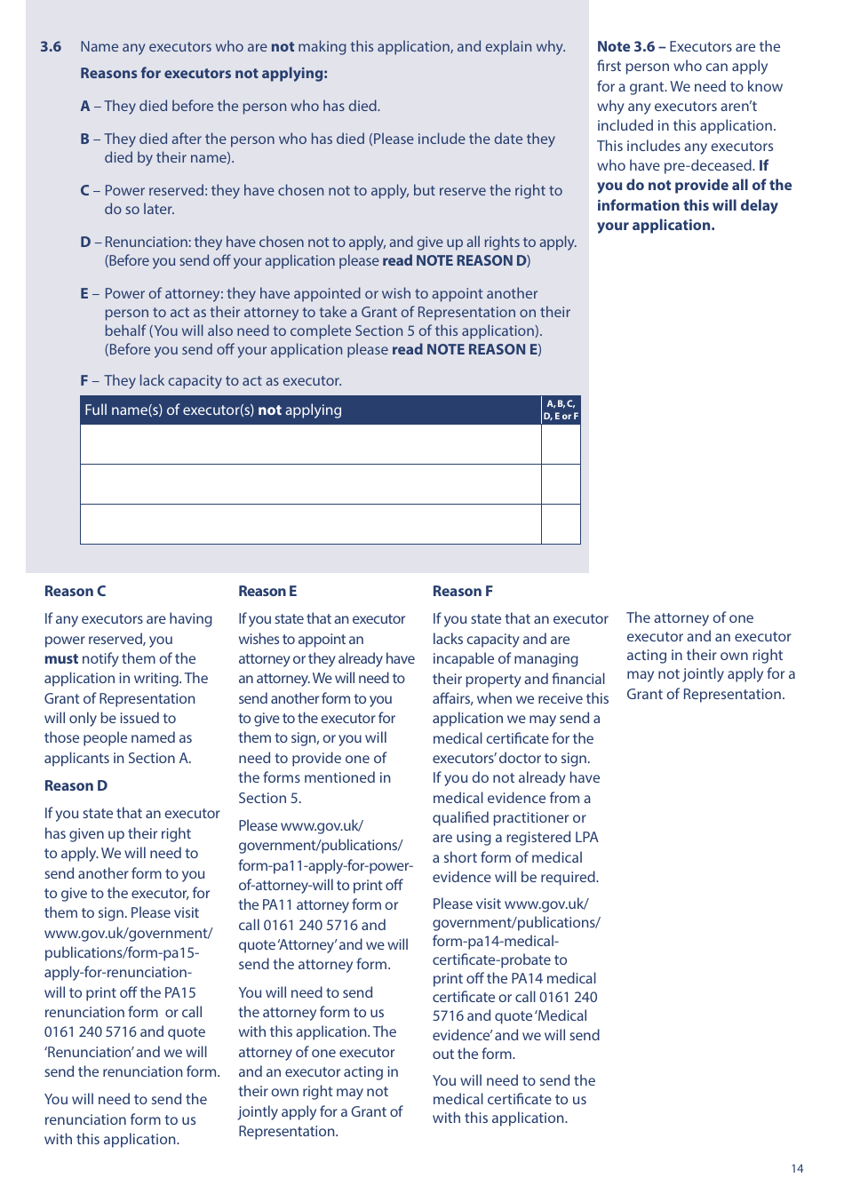 Form PA1P Probate Application - With a Will - Probate Practitioners Only - United Kingdom, Page 14