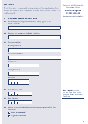 Form PA1P Probate Application - With a Will - Probate Practitioners Only - United Kingdom, Page 9