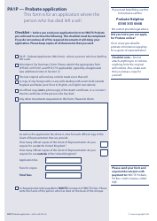 Form PA1P - Fill Out, Sign Online and Download Fillable PDF, United ...