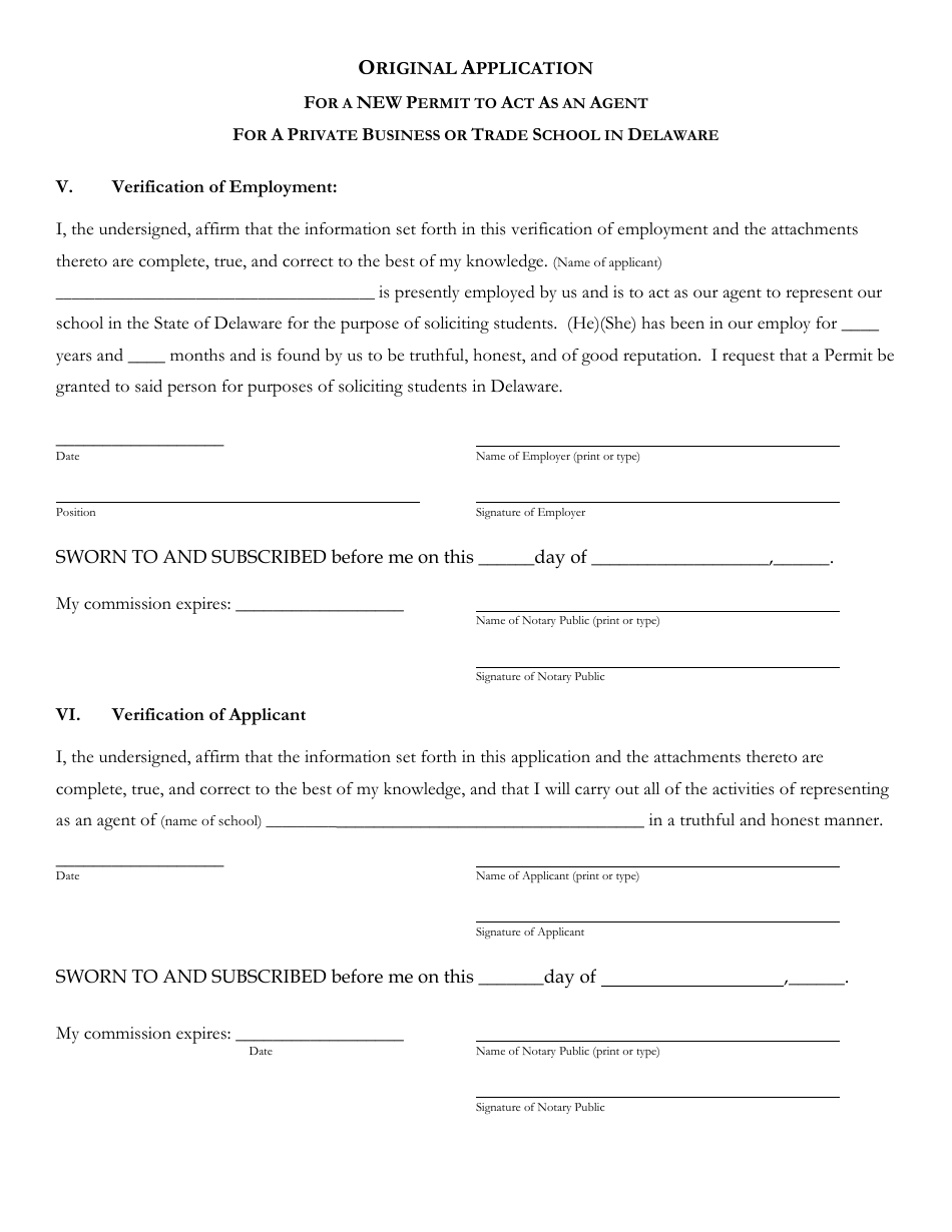 Delaware Certificate of Approval to Operate a Private Business or Trade School - 4th Quarter Renewal Application - Delaware, Page 18