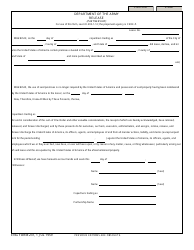 Document preview: ENG Form 231 Department of the Army Release (Partnership)