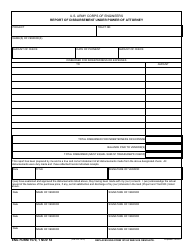 Document preview: ENG Form 1570 Report of Disbursement Under Power of Attorney