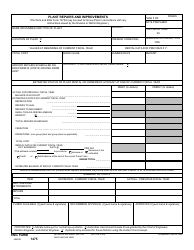 Document preview: ENG Form 1475 Plant Repairs and Improvements