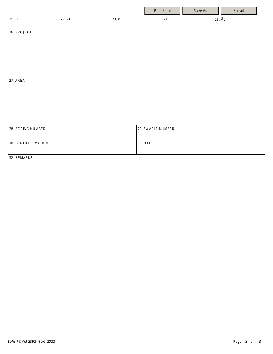 ENG Form 2092 Direct Shear Test Report, Page 3