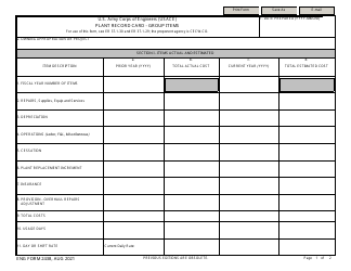 Document preview: ENG Form 2438 Plant Record Card - Group Items