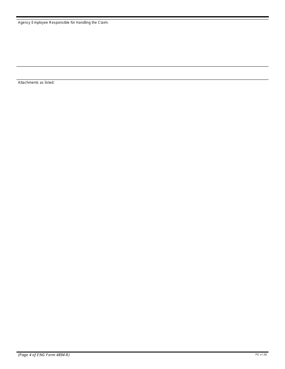 ENG Form 4894-R Claims Collection Litigation Report, Page 4