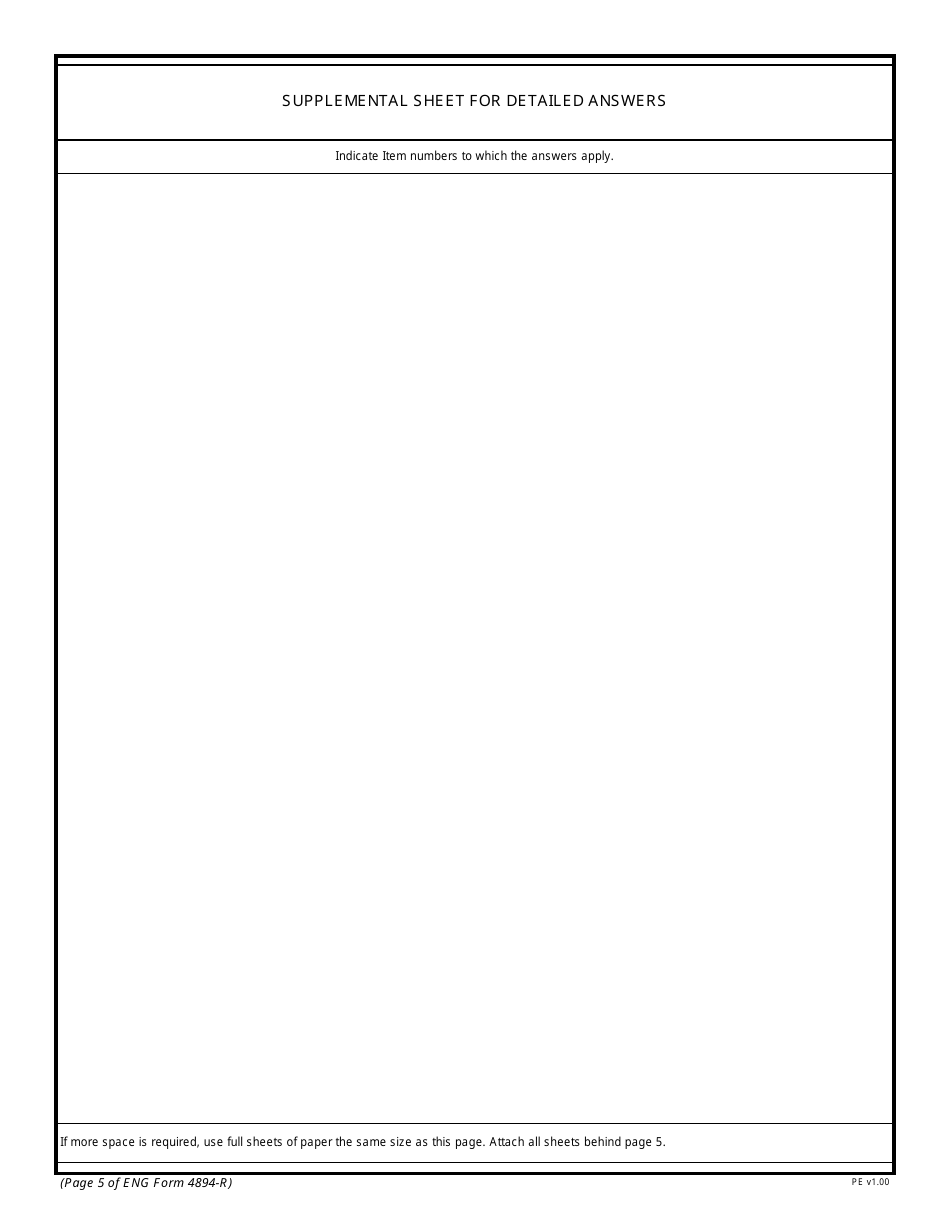 ENG Form 4894-R Claims Collection Litigation Report, Page 5