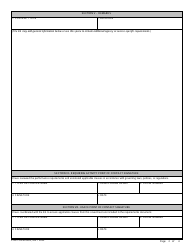 ENG Form 6265 Contract Requirements Package Security Review Cover Sheet (Non-army Customer), Page 2