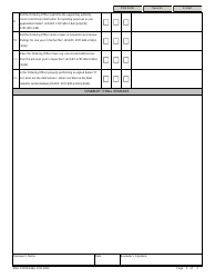 ENG Form 6262 Ordering Officer Annual File Surveillance Checklist, Page 2