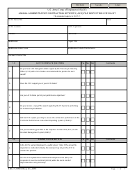 ENG Form 6167 Annual Administrative Contracting Officer&#039;s (Aco) File Inspection Checklist