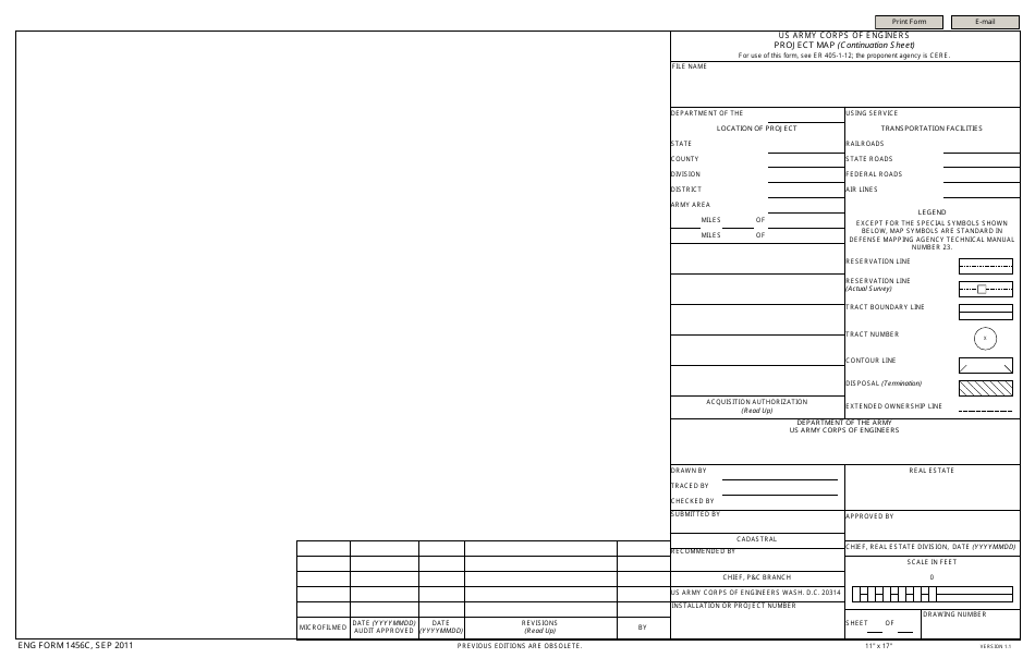 ENG Form 1456C - Fill Out, Sign Online and Download Fillable PDF ...