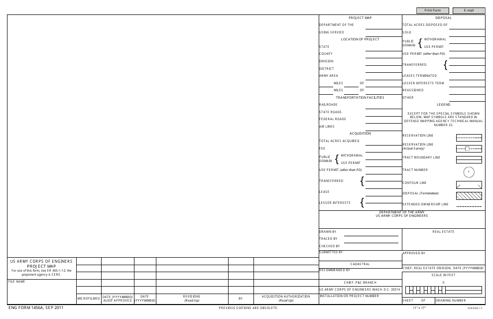 ENG Form 1456A Project Map