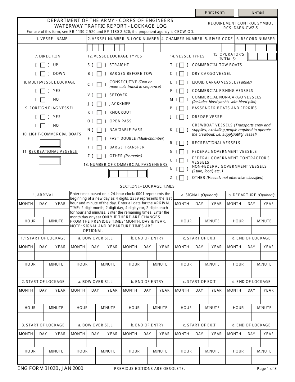 ENG Form 3102B - Fill Out, Sign Online and Download Fillable PDF ...