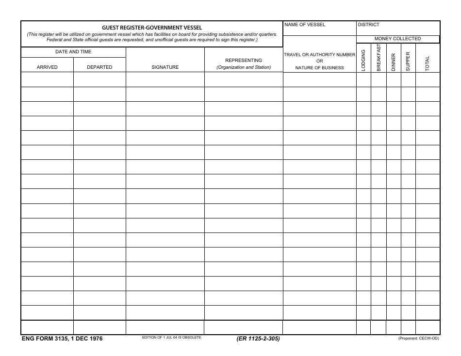 ENG Form 3135 - Fill Out, Sign Online and Download Fillable PDF ...