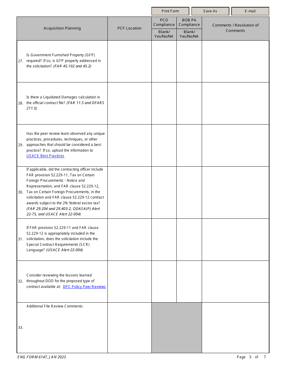 ENG Form 6147 - Fill Out, Sign Online and Download Fillable PDF ...