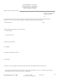 ENG Form 4923-R Archaeological Resources Protection Act Permit